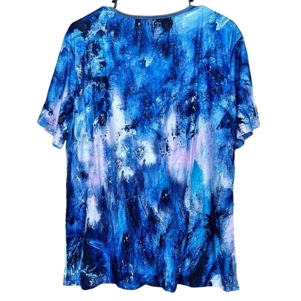 FAITH Based Shirt NWOT Mens Blue Turquoise Cross‎